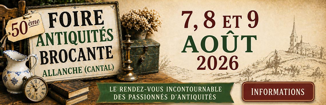Foire Antiquités Brocante Allanche 2026